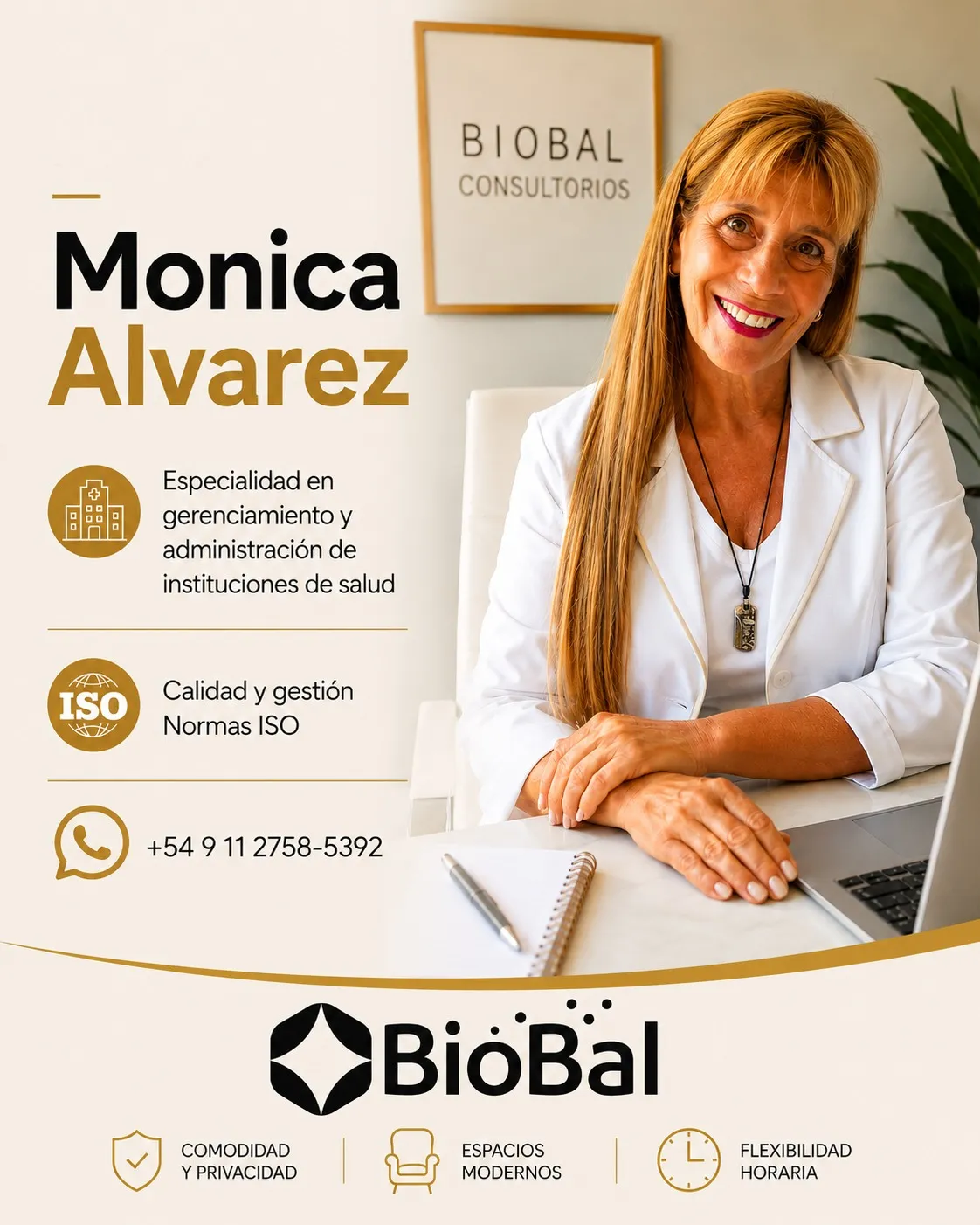 Mónica Álvarez — Especialidad en gerenciamiento y administración de instituciones de salud · Calidad y gestión – Normas ISO