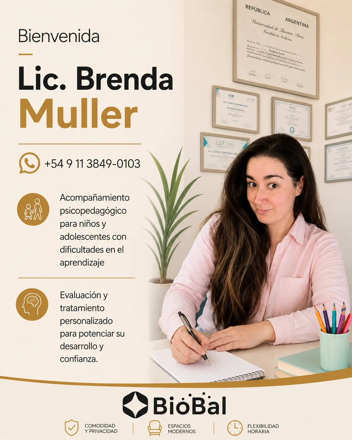 Lic. Brenda Muller — Acompañamiento psicopedagógico